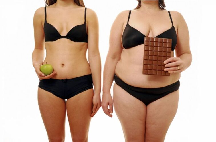 gruba i szczupła kobieta po utracie wagi w ciągu miesiąca