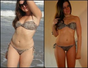 Dziewczyna przed i po diecie „Ulubiona”